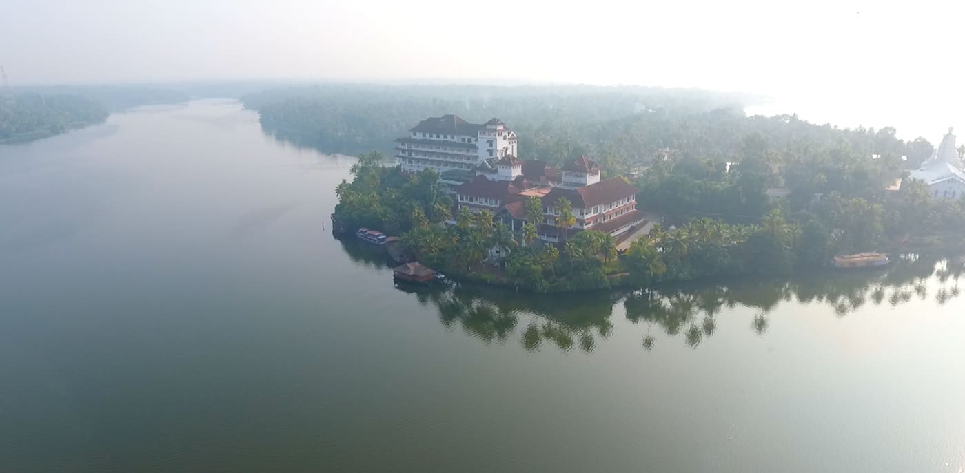 Ashtamudi Lake at Kollam, start of the backwater ferry