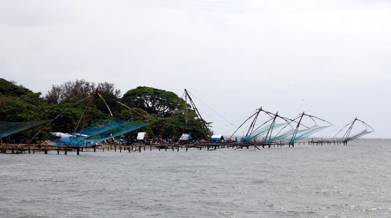 Rain-washed Fort Kochi shoreline